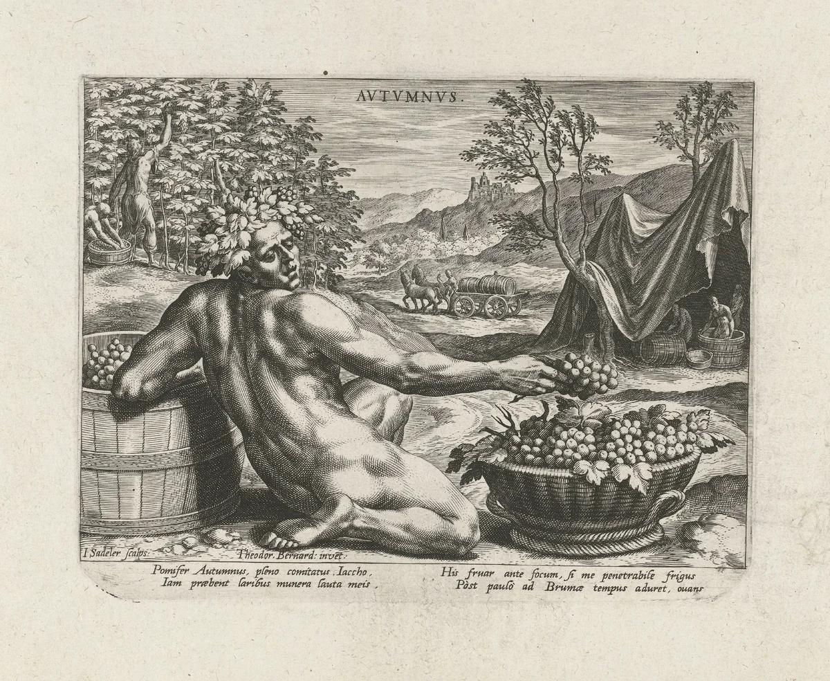 Herfst by Unknown, print, 1580-1584