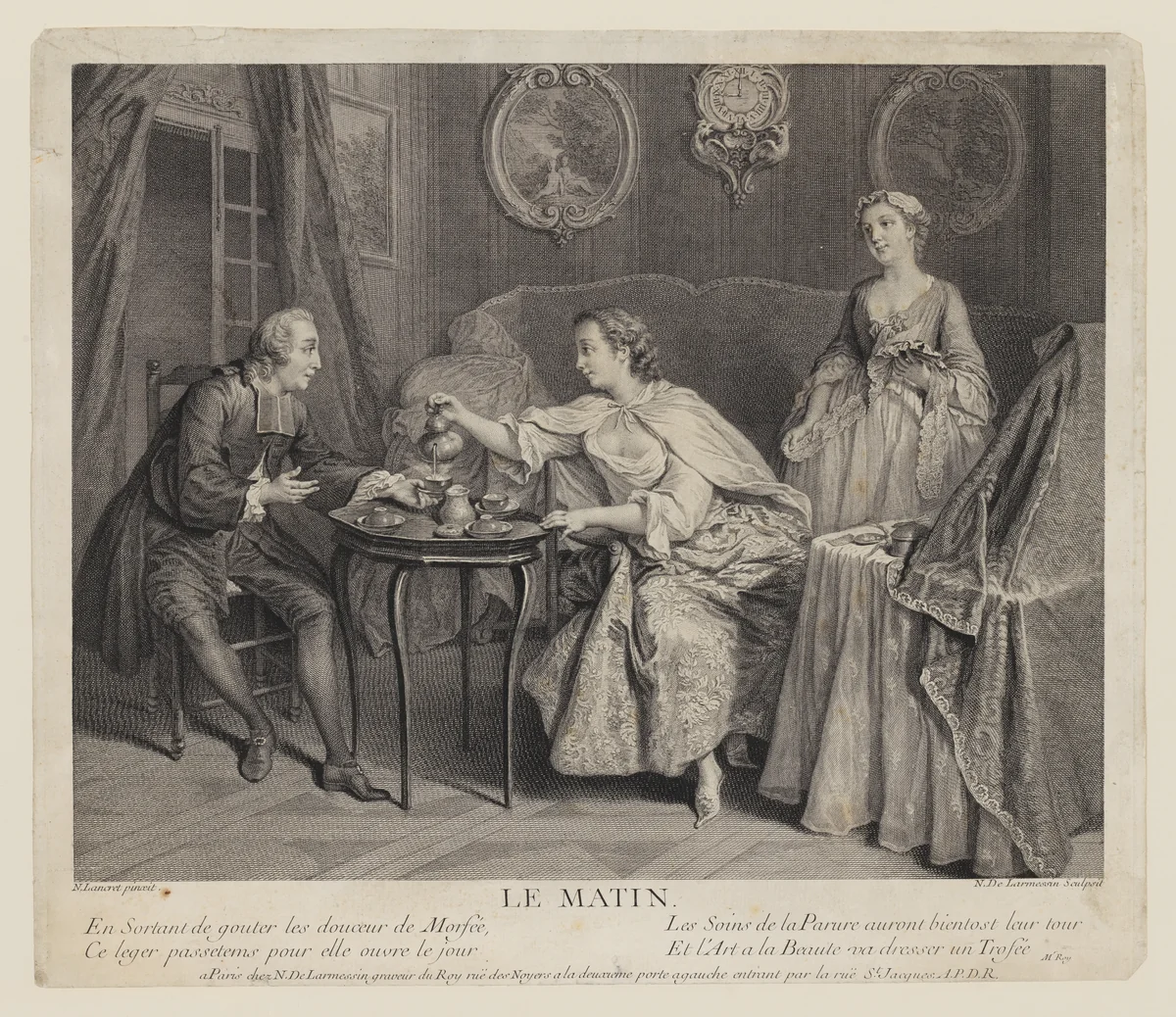 Le Matin (Morning) by Nicolas de Larmessin, print, 1741