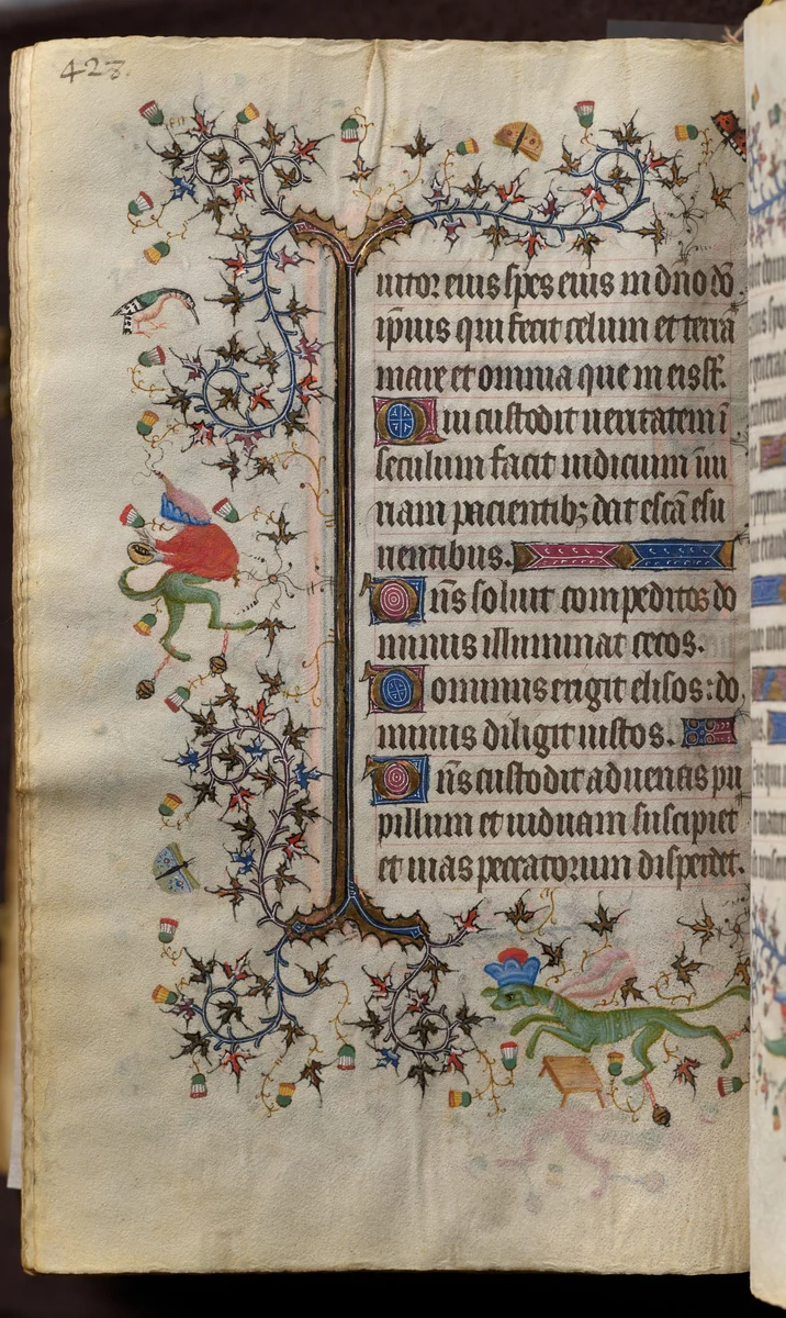Hours of Charles the Noble, King of Navarre (1361-1425): fol. 208v, Text by Master of the Brussels Initials and Associates, book, 1400-1410