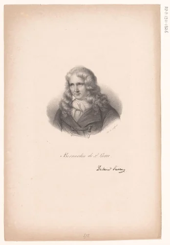 Portret van Jacques-Henri Bernardin de Saint-Pierre by anonymous, print, 1818-1842
