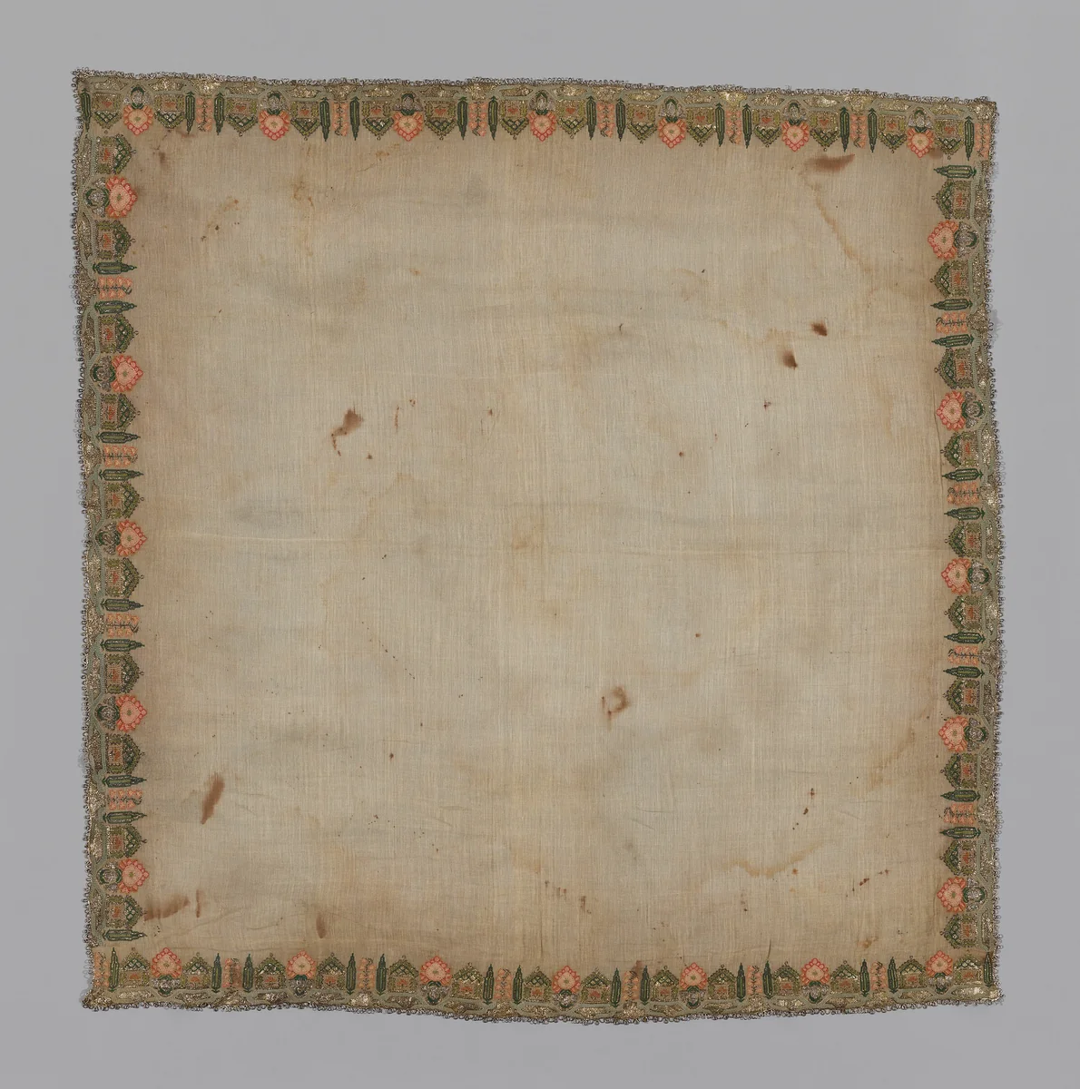 Cover or Handkerchief by Turkey, textile, 1701-1800