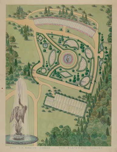 Isaace P. Martin Garden by William Merklin, index of american design, 1936