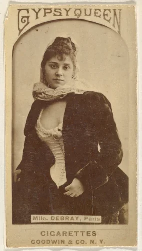 Mlle. Debray, Paris, from the Actors and Actresses series (N171) for Gypsy Queen Cigarettes by Goodwin & Company, photograph, 1886-1890