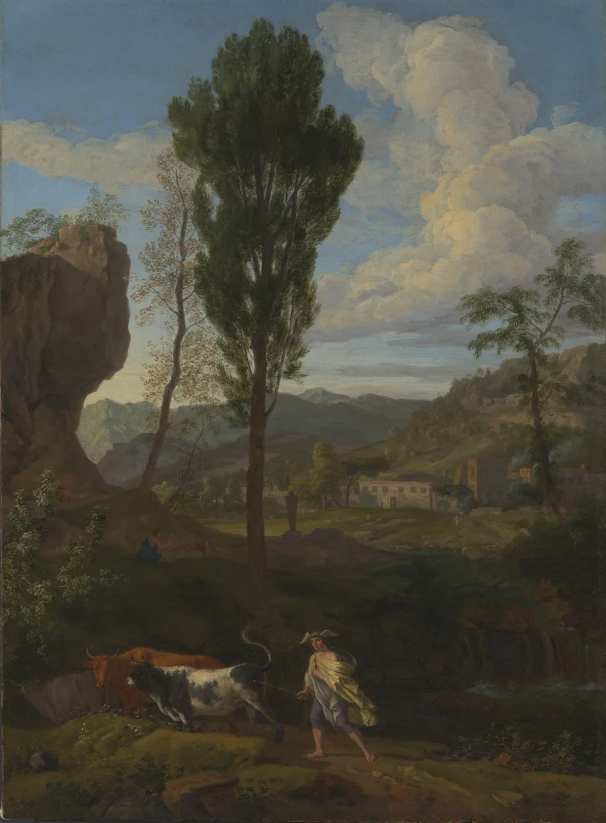 Arcadian Landscape Mercury and Io by Johannes Glauber, painting, 1680-1726