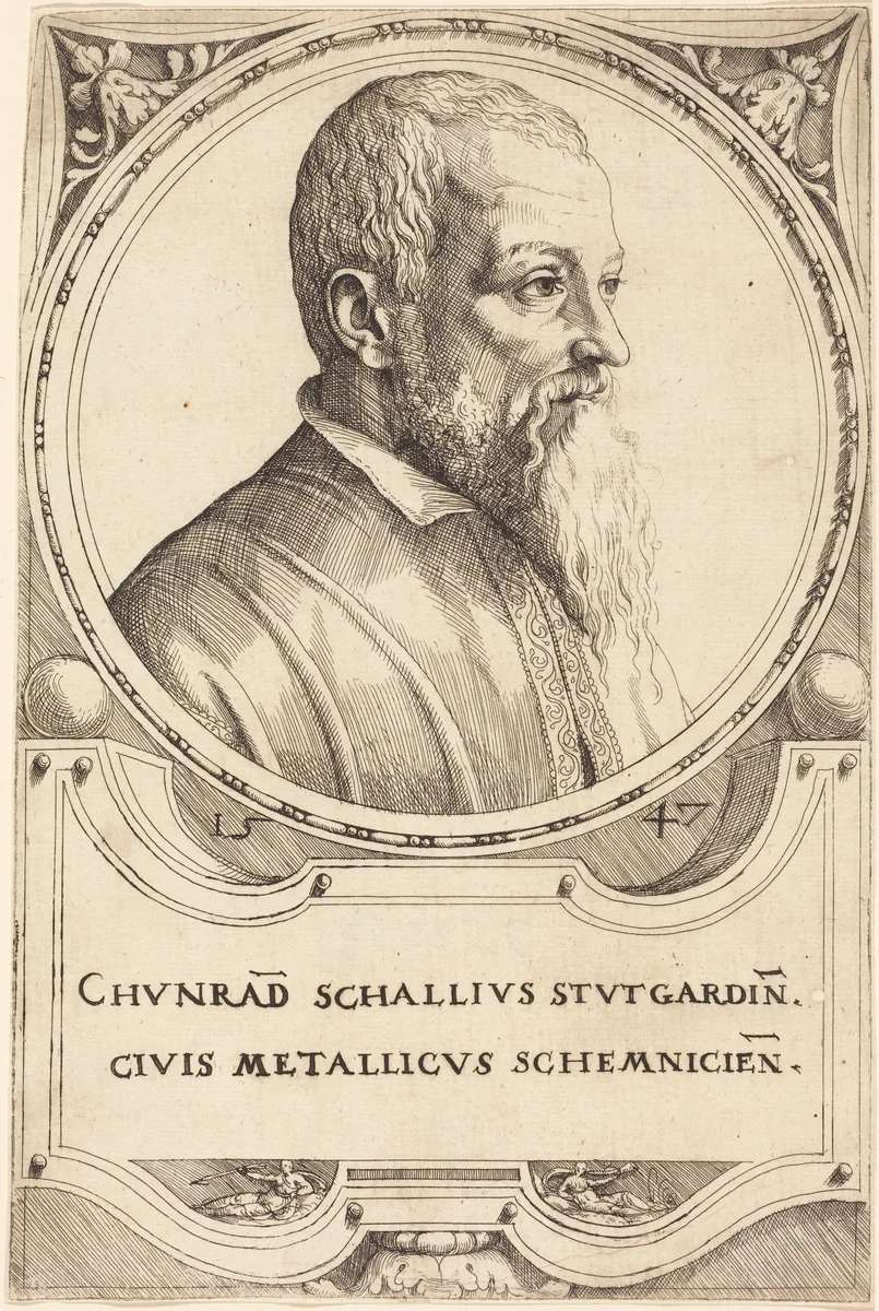 Conrad Schall by Augustin Hirschvogel, print, 1547