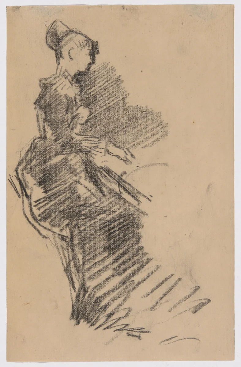 At the Piano by James McNeill Whistler, drawing, 1870-1879