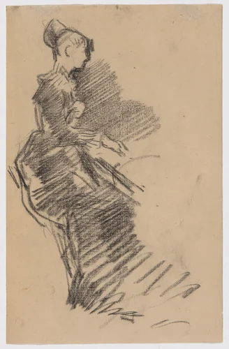 At the Piano by James McNeill Whistler, drawing, 1870-1879