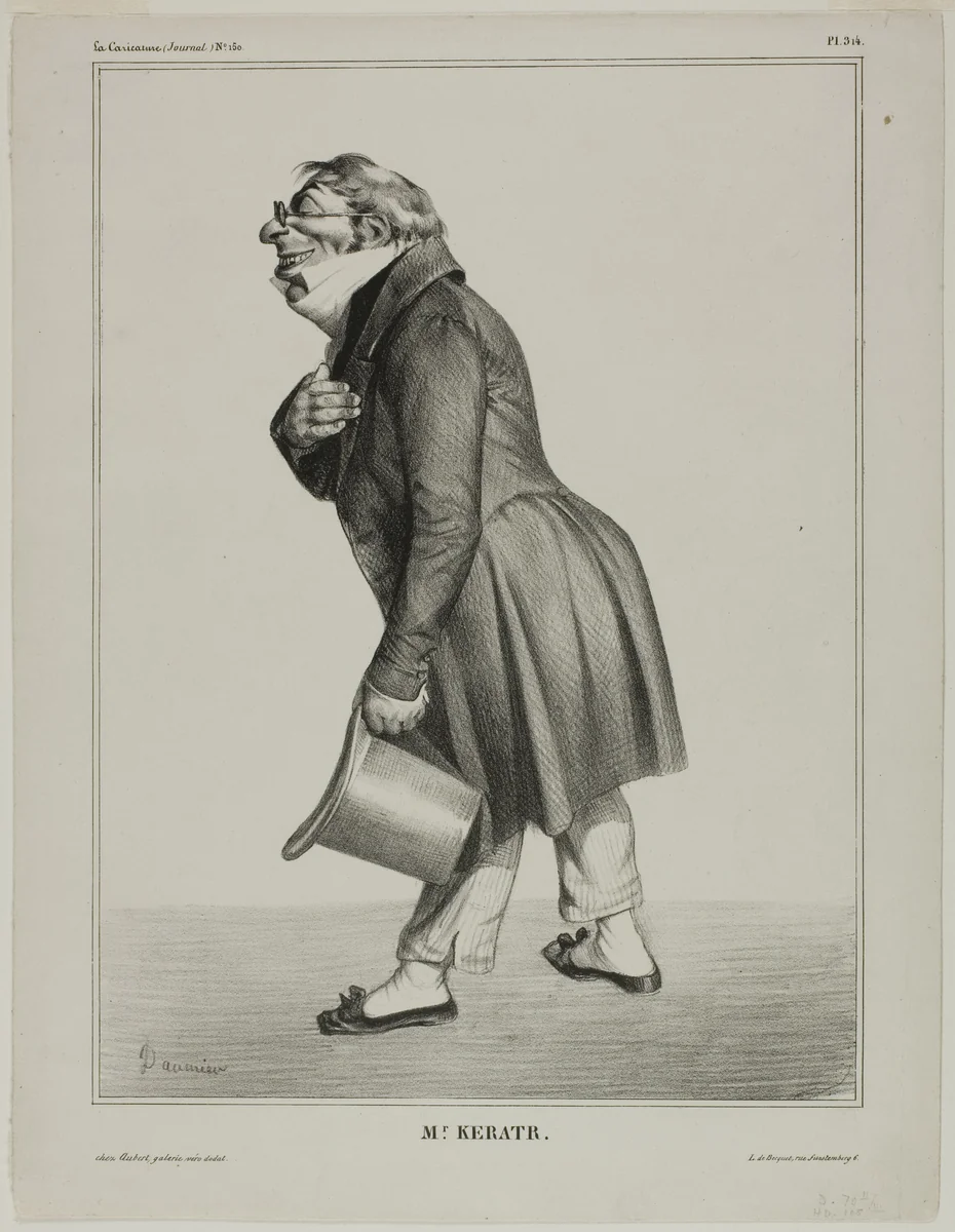 Auguste-Hilarion, Comte de Kératry by Honoré-Victorin Daumier, print, 1833