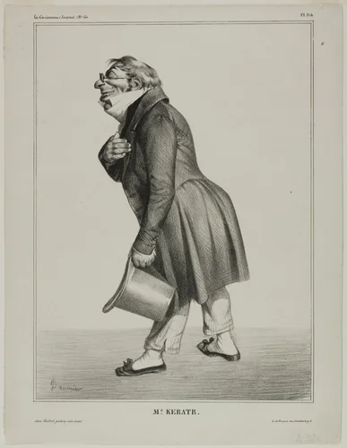 Auguste-Hilarion, Comte de Kératry by Honoré-Victorin Daumier, print, 1833