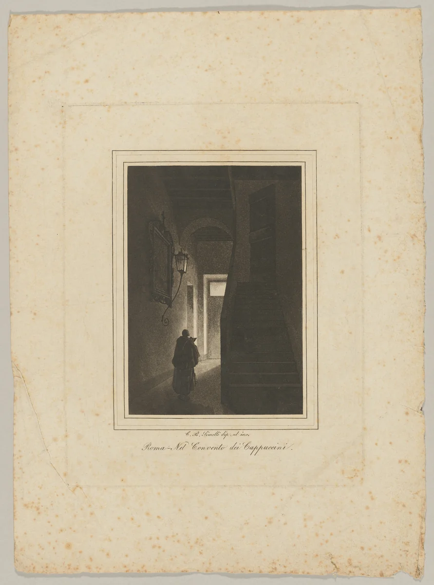 Nel Convento dei Cappuccini (In the Capuchin Convent) by Carlo Baldassare Simelli, print, 1830-1849