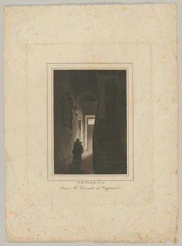 Nel Convento dei Cappuccini (In the Capuchin Convent) by Carlo Baldassare Simelli, print, 1830-1849