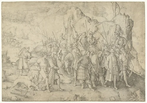 De bekering van Paulus by Unknown, print, 1509