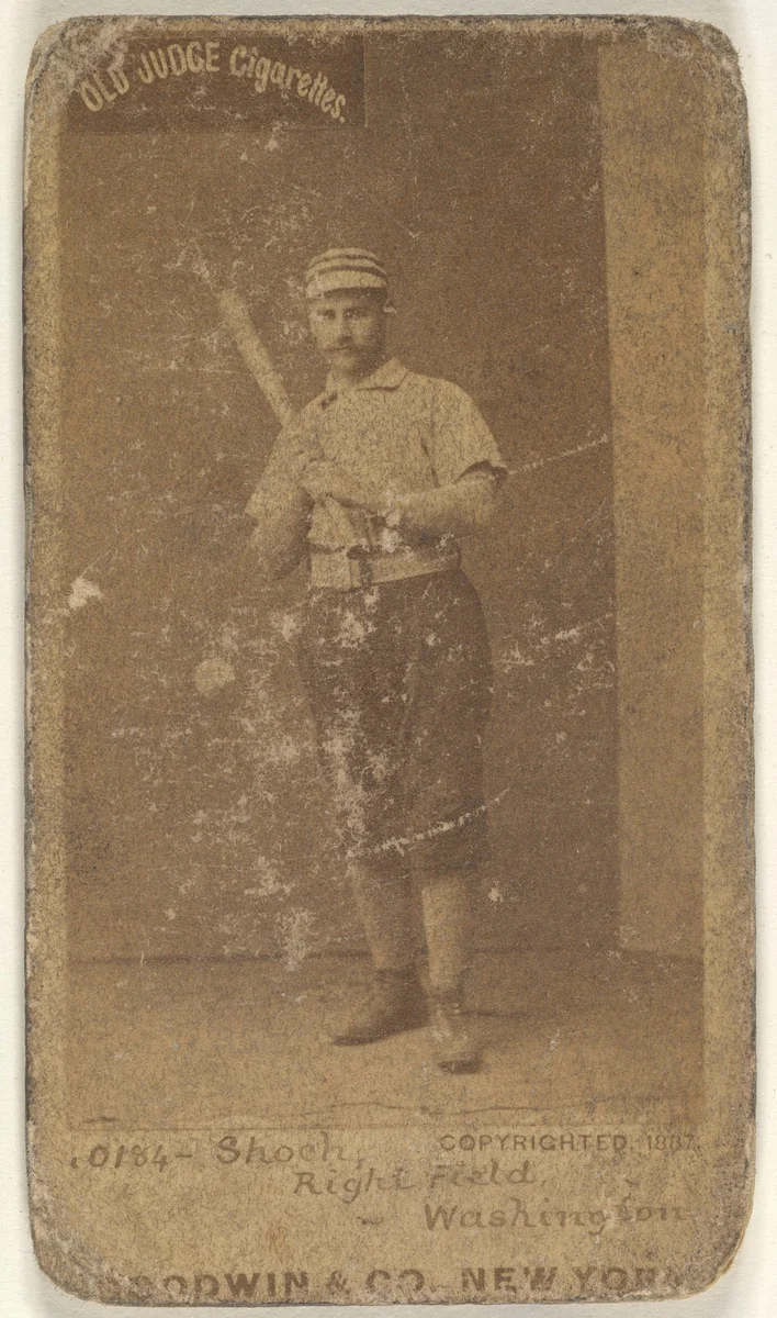 George Quintus Shoch, Right Field, Washington Nationals, from the Old Judge series (N172) for Old Judge Cigarettes by Goodwin & Company, photograph, 1887