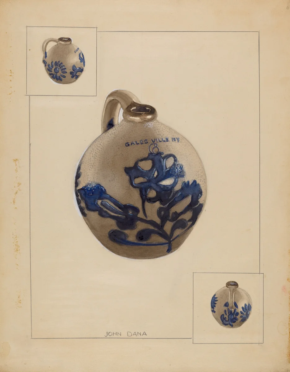 Jug by John Dana, index of american design, 1936