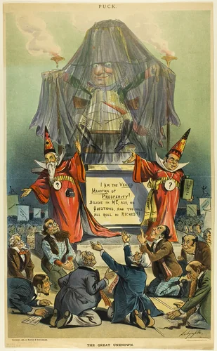 The Great Unknown, from Puck by Louis Dalrymple, print, 1896