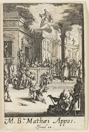 Martyrdom of Saint Matthew, plate thirteen from The Martyrdoms of the Apostles by Jacques Callot, print, 1612-1635