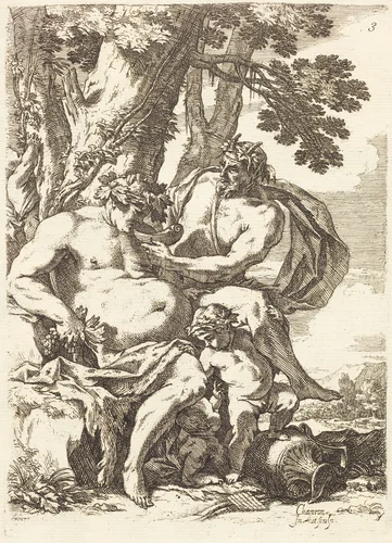 The Elderly Silenus by Nicolas Chapron, portfolio, 1612-1656