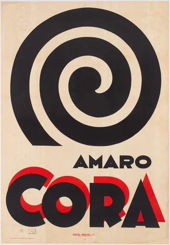 Poster for Amaro Cora by Nikolay Diulgheroff, design, 1928