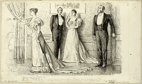 Aggravating Flippancy by George Dumaurier, drawing, 1894