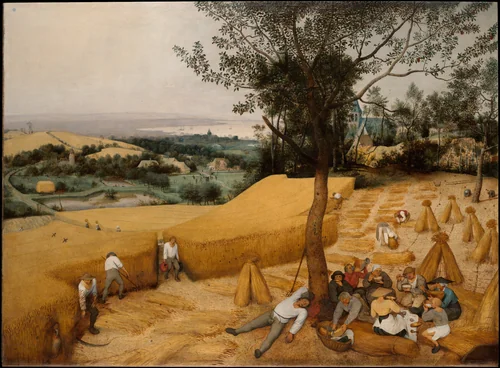 The Harvesters by Pieter Bruegel, painting, 1565