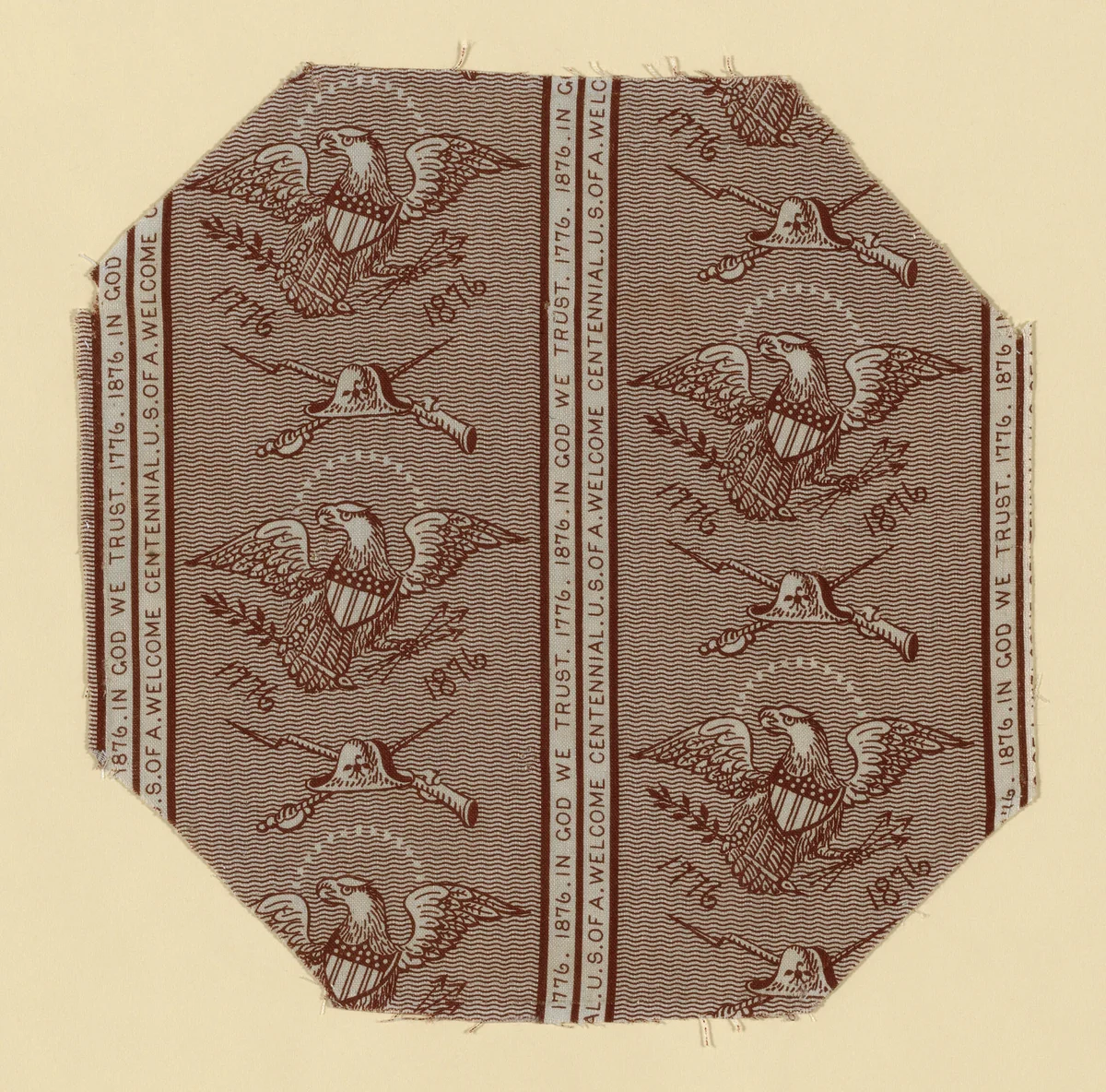 Fragment by United States or England, textile, 1801-1900