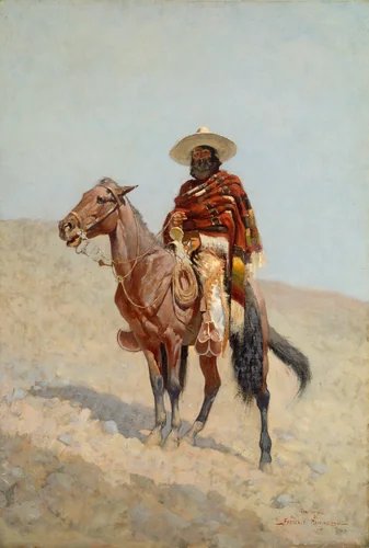 A Mexican Vaquero by Frederic Remington, painting, 1890