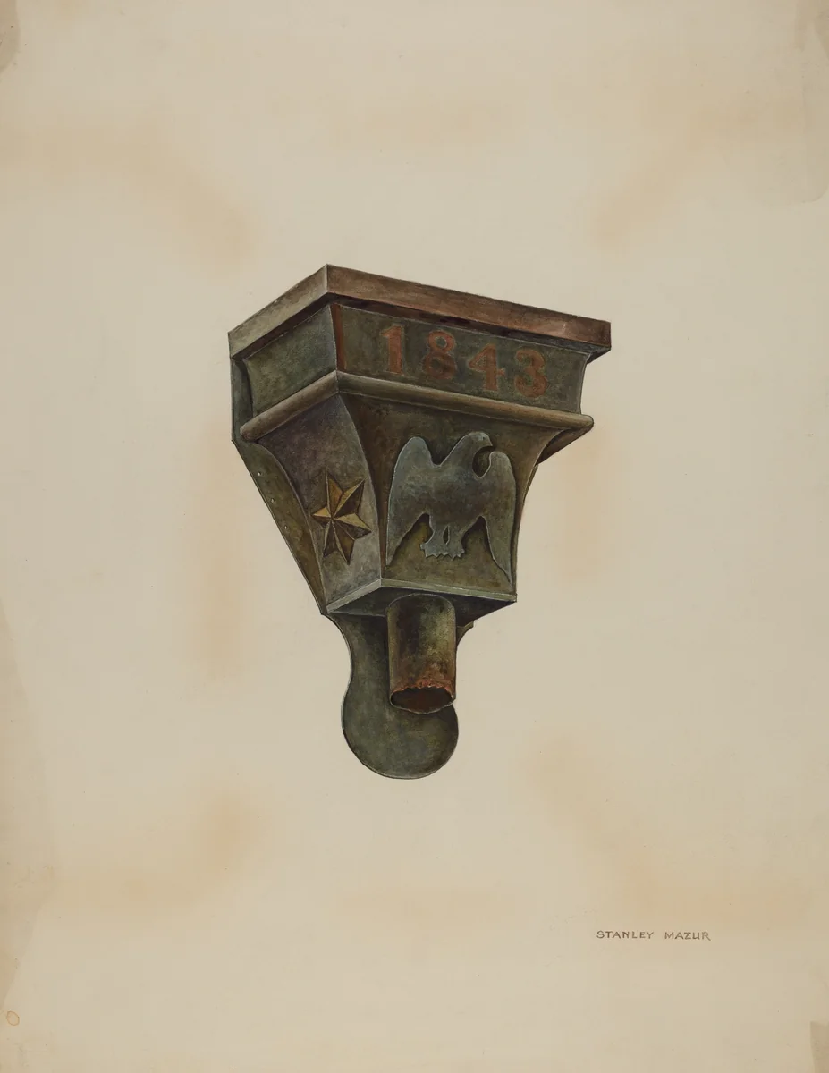 Conductor Head by Stanley Mazur, index of american design, 1937