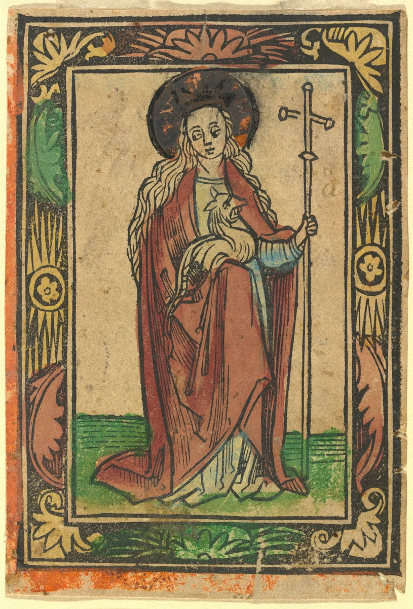 Saint Margaret by German 15th Century, print, 1480