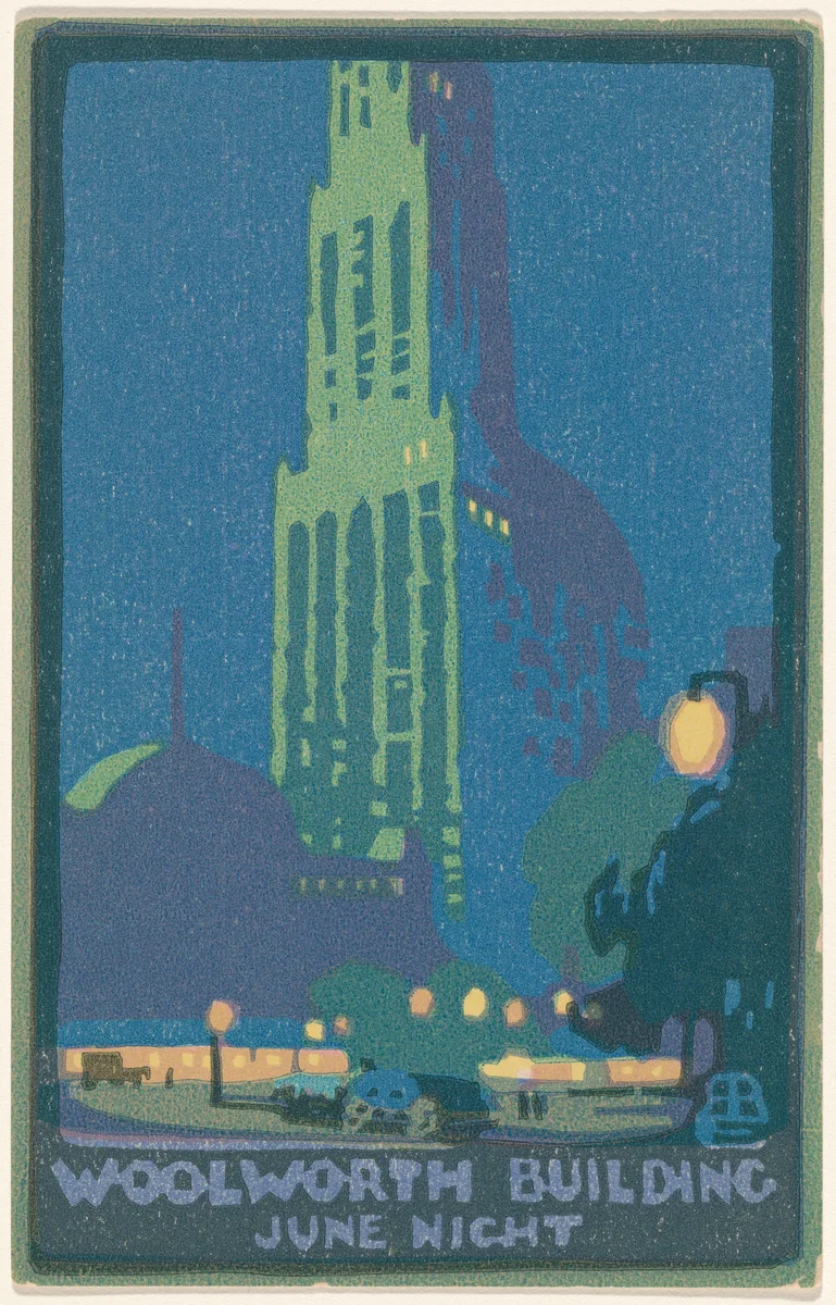 Woolworth Building June Night by Rachael Robinson Elmer, print, 1916