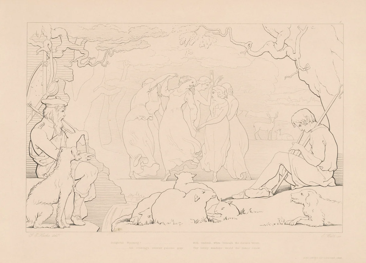 Delightful Wyoming! by Edward Webb, print, 1846