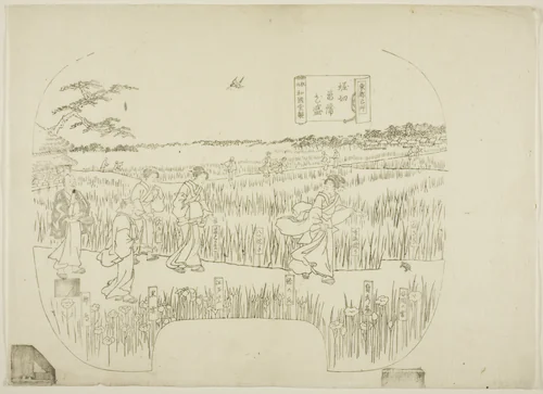 Key block for a print from the series "Toto meisho" (Famous Views of the Eastern Capital) by Utagawa Sadahide, print, 1845-1855