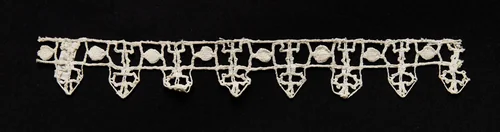 Bobbin Lace (Needlepoint Design) Edging of Points by Unknown, textile, 1550-1599