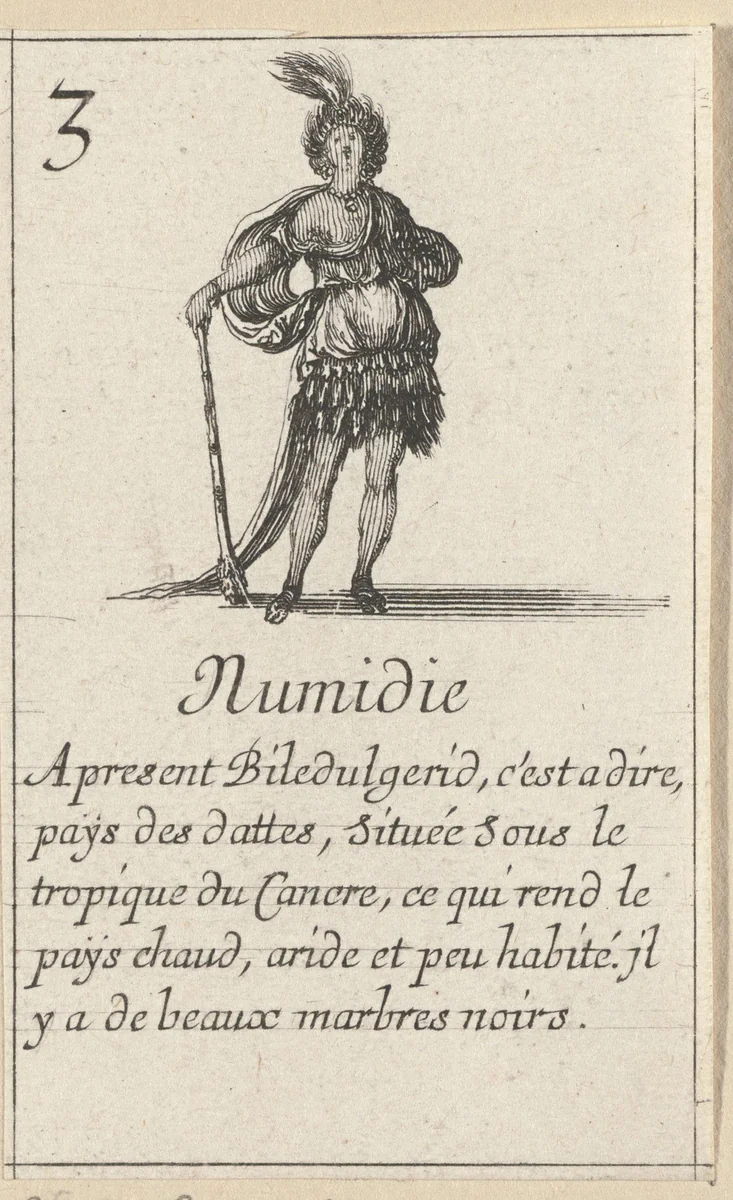 Vrouw uit Numidië by Stefano della Bella, print, 1620-1664