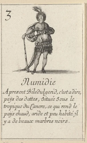 Vrouw uit Numidië by Stefano della Bella, print, 1620-1664