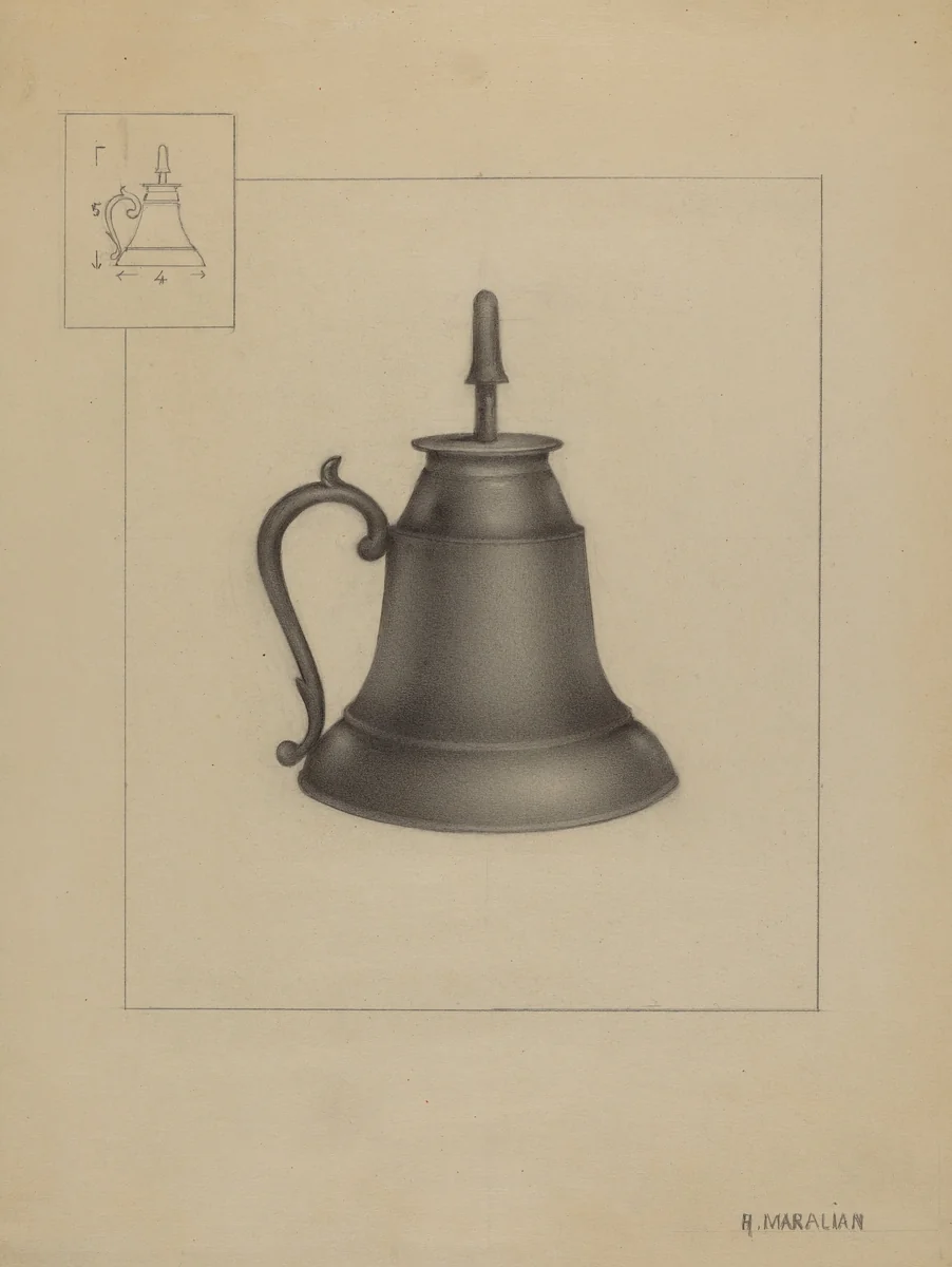 Lamp by Arsen Maralian, index of american design, 1936