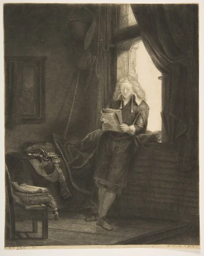 Jan Six by Rembrandt van Rijn, print, 1647
