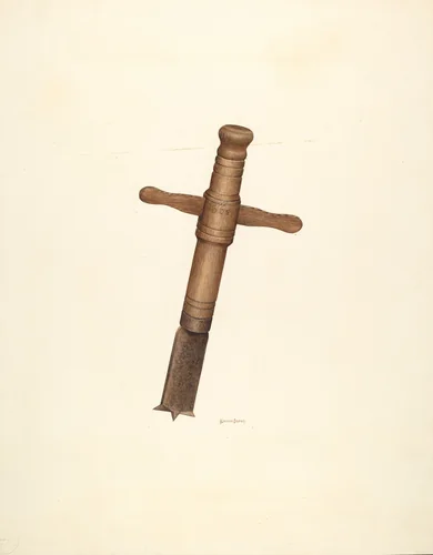 Bishop Hill: Old Colony Auger by H. Langden Brown, index of american design, 1938