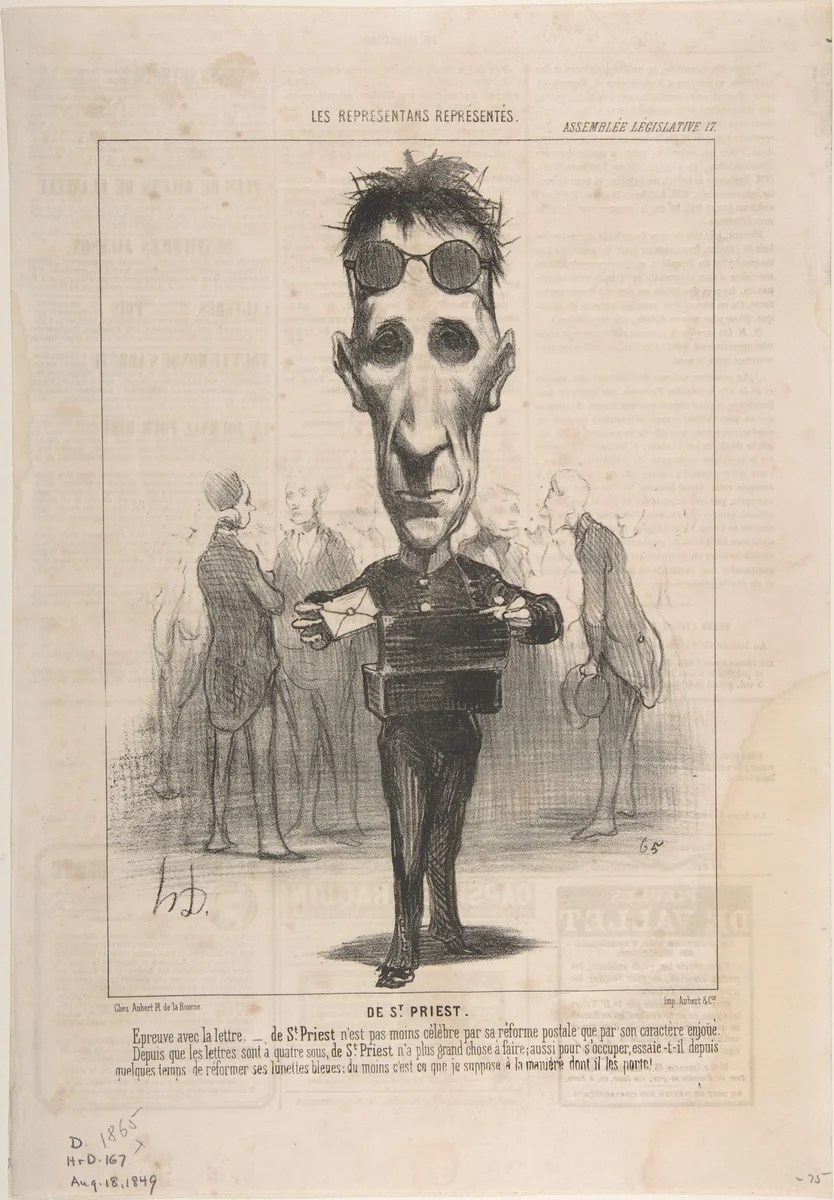 De St. Priest by Honoré Daumier, print, 1849