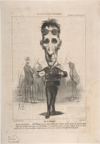 De St. Priest by Honoré Daumier, print, 1849