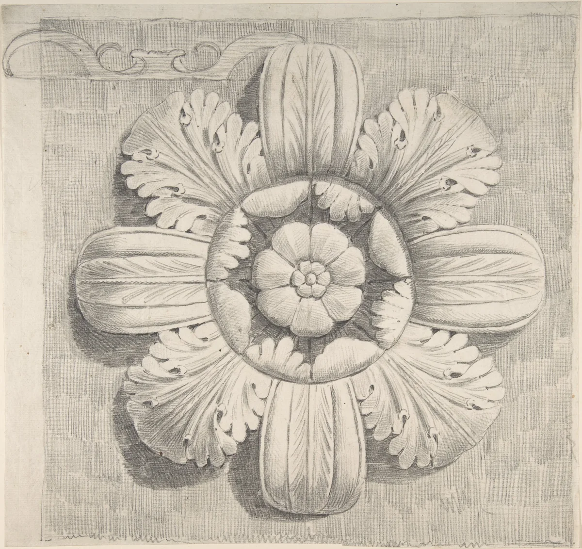 Study of a Classical Rosette by Thomas Hardwick, drawing, 1776-1779