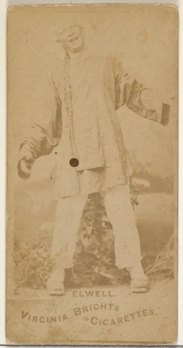 Elwell, from the Actors and Actresses series (N45, Type 1) for Virginia Brights Cigarettes by Allen & Ginter, photograph, 1885-1891
