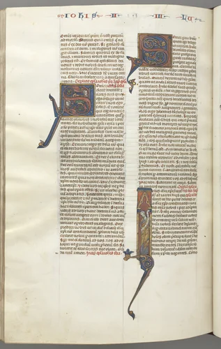 Fol. 481v, Jude, historiated initial I, Jude standing with a scroll by Unknown, book, 1270-1300