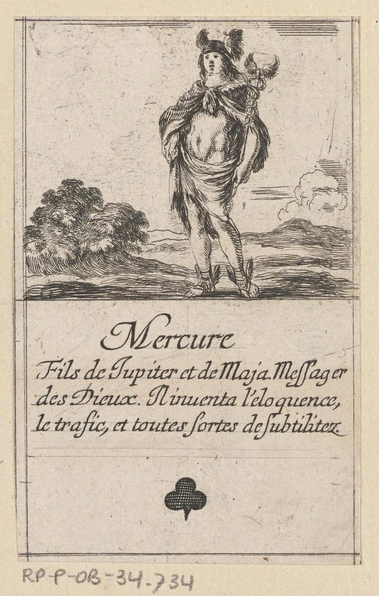 Mercurius by Stefano della Bella, print, 1620-1664