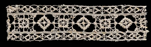 Needlepoint (Reticella) Lace Insertion by Unknown, textile, 1500-1599