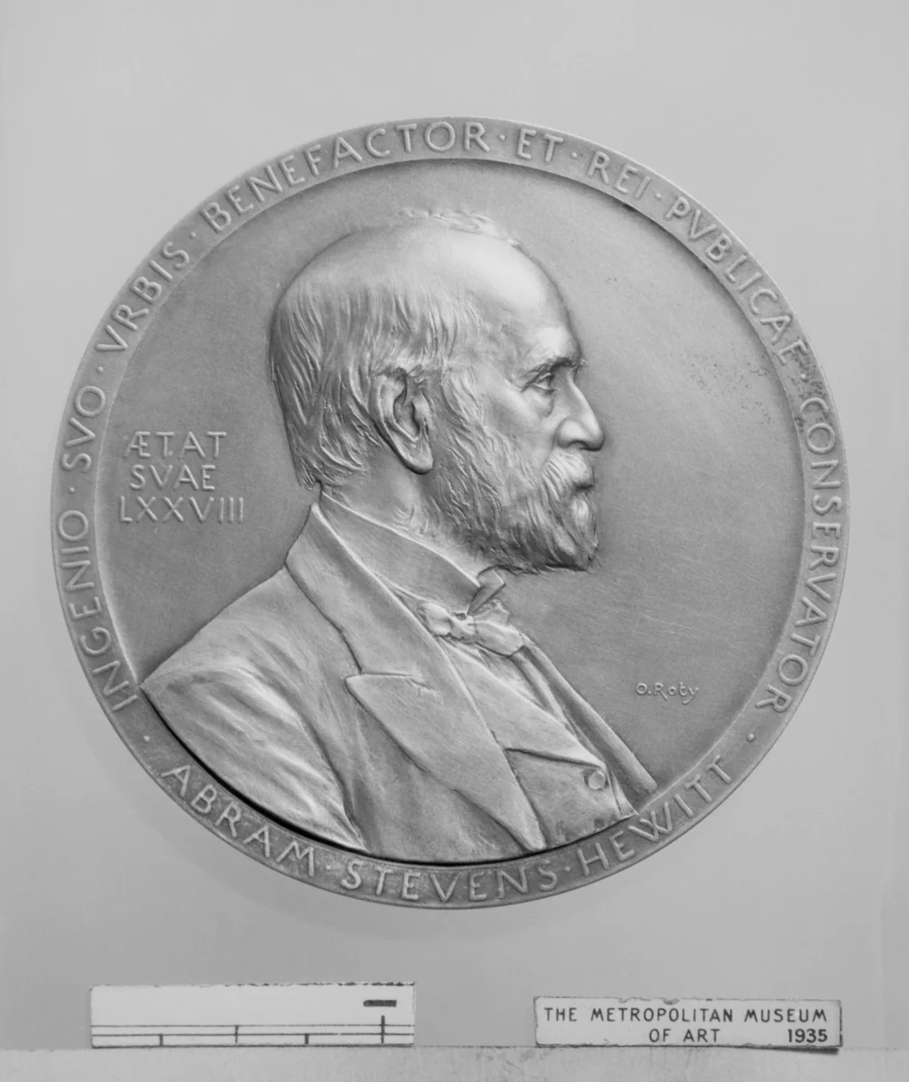 Abram Stevens Hewitt (1822–1903) by Louis-Oscar Roty, metalwork, 1900