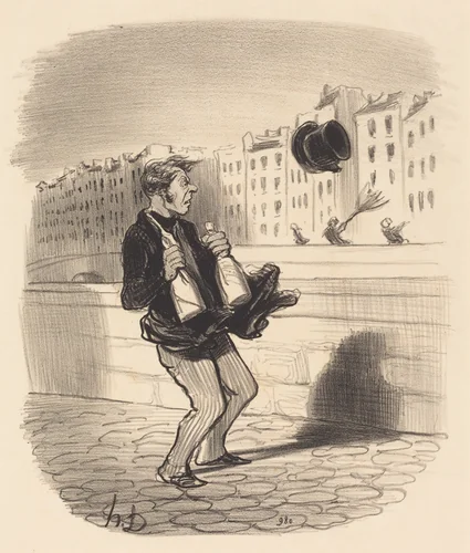Entrez donc, monsieur... ne vous gênez pas... by Honoré Daumier, print, 1847
