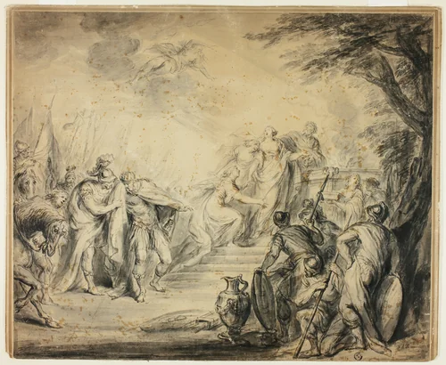 Sacrifice of Iphigenia by Philippe Joseph Tassaert, drawing, 1766-1803
