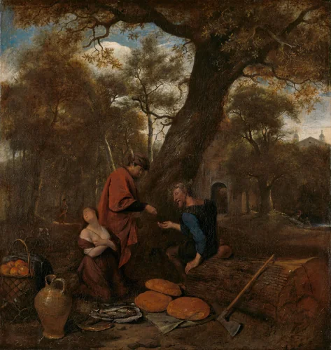 Erysichthon selling his daughter by Jan Steen, painting, 1650-1660