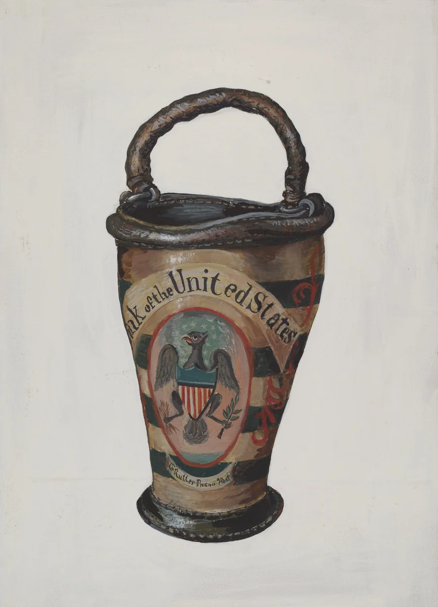 Fire Bucket by Stewart Wheeler, index of american design, 1936