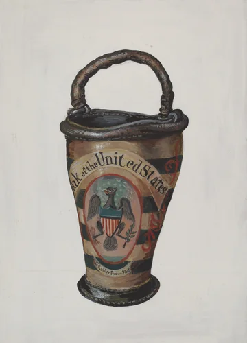 Fire Bucket by Stewart Wheeler, index of american design, 1936
